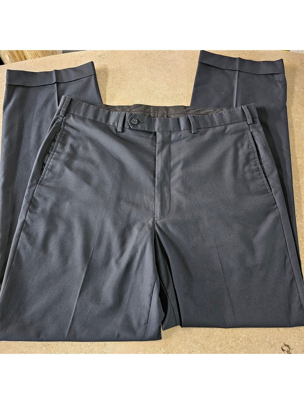 Brooks Brothers Men's Black Dress Pants 85% Cotton 15% Polyester sz